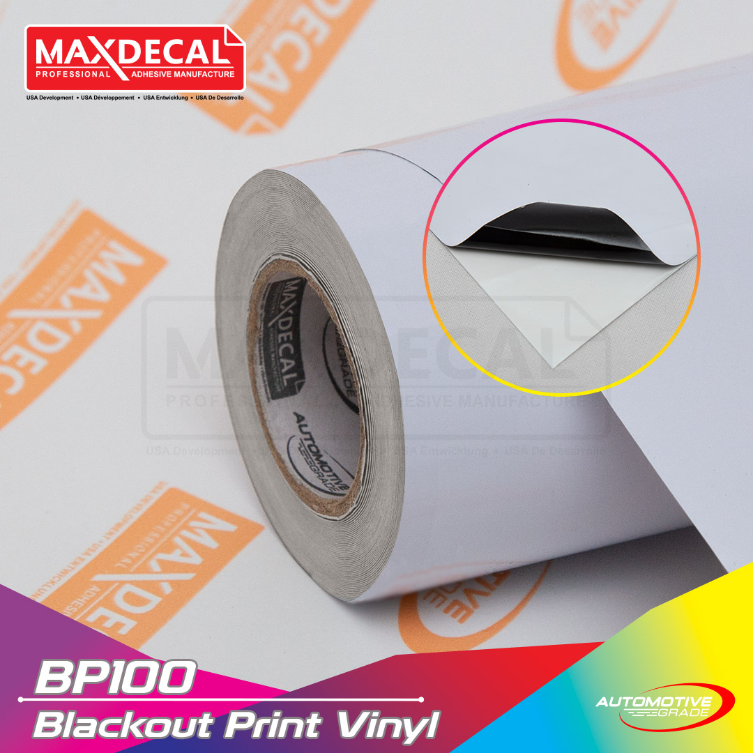 Blockout Black Adhesive Glossy White Solvent Print PVC Vinyl Esb1014 -  China Blockout Adhesive Vinyl, Blockout Black Adhesive Vinyl