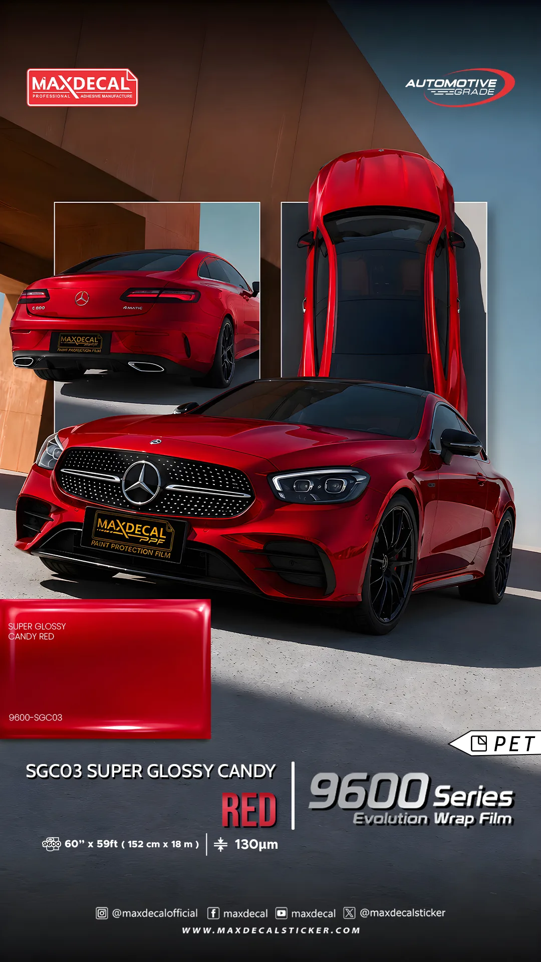 MAXDECAL 9600-SGC03 Super Glossy Candy Red - Image 2