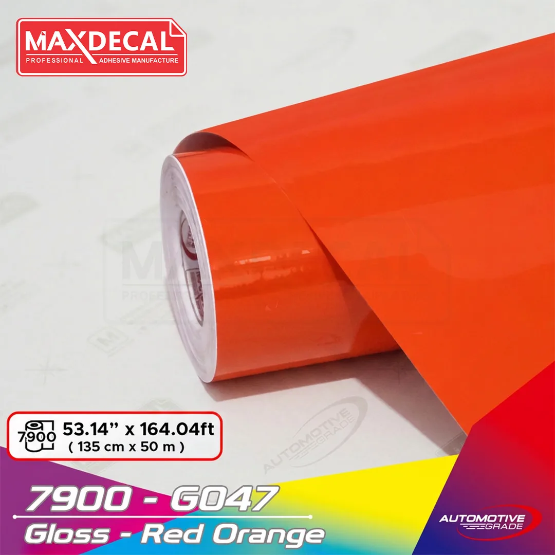 MAXDECAL 7900-G047 Gloss Red Orange