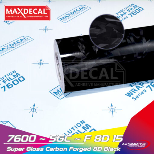 MAXDECAL 7600-SGCF8D-15 Super Gloss Carbon Forged 8D