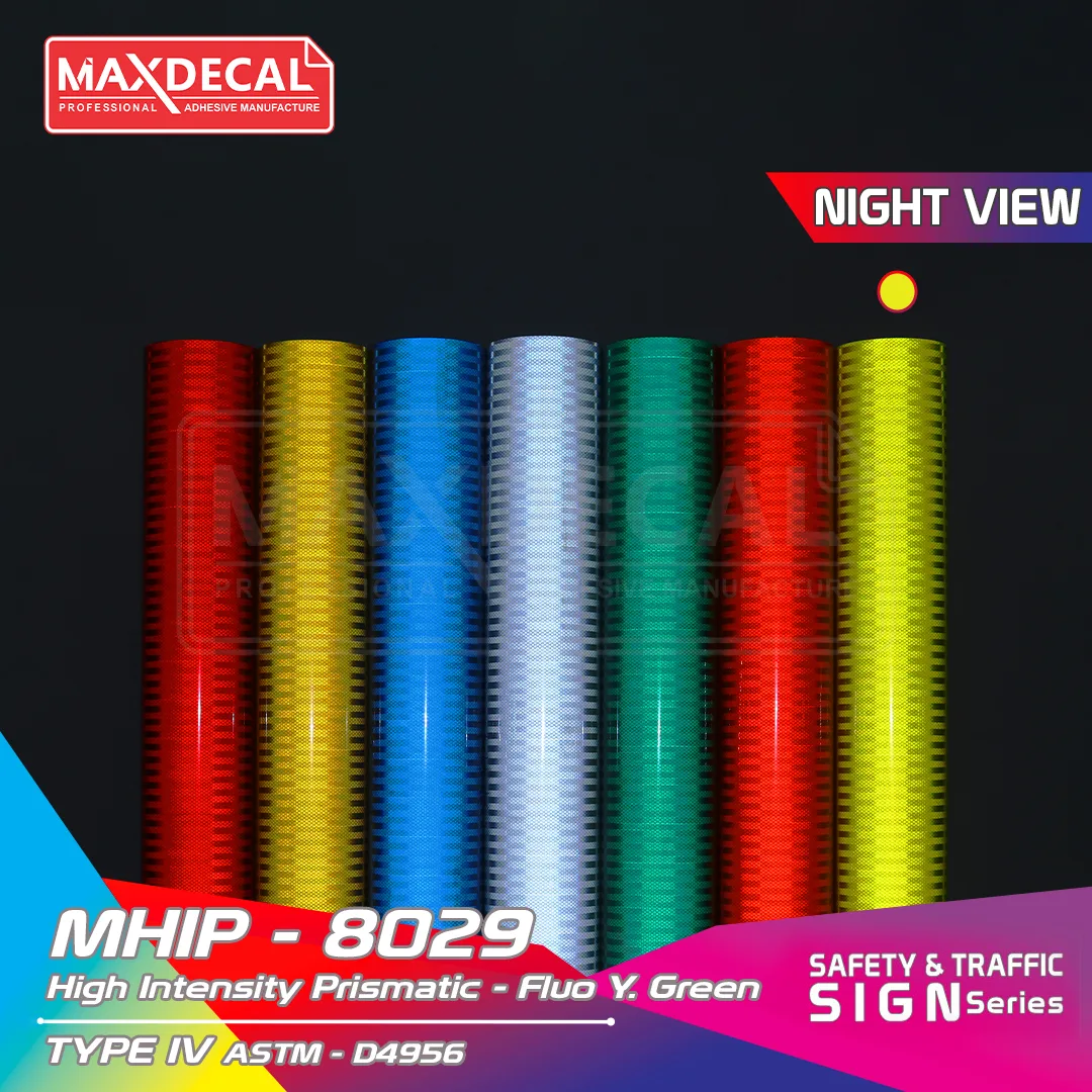 MAXDECAL MHIP-8029 High Intensity Prismatic Fluo Yellow Green - Gambar 2