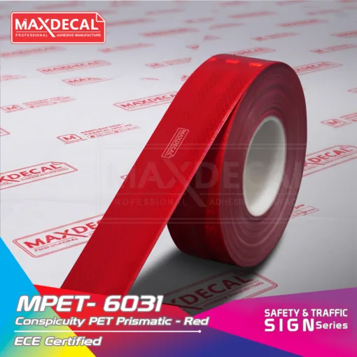 MPET-6031 Conspicuity PET Prismatic Red (ECE Certified)